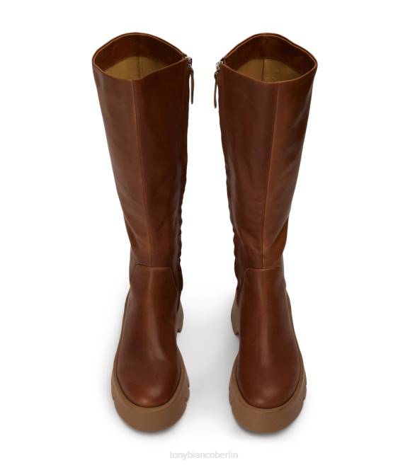 kniehohe Stiefel| de Tony Bianco Frauen Rage-Kalbsstiefel Cognac 4624420